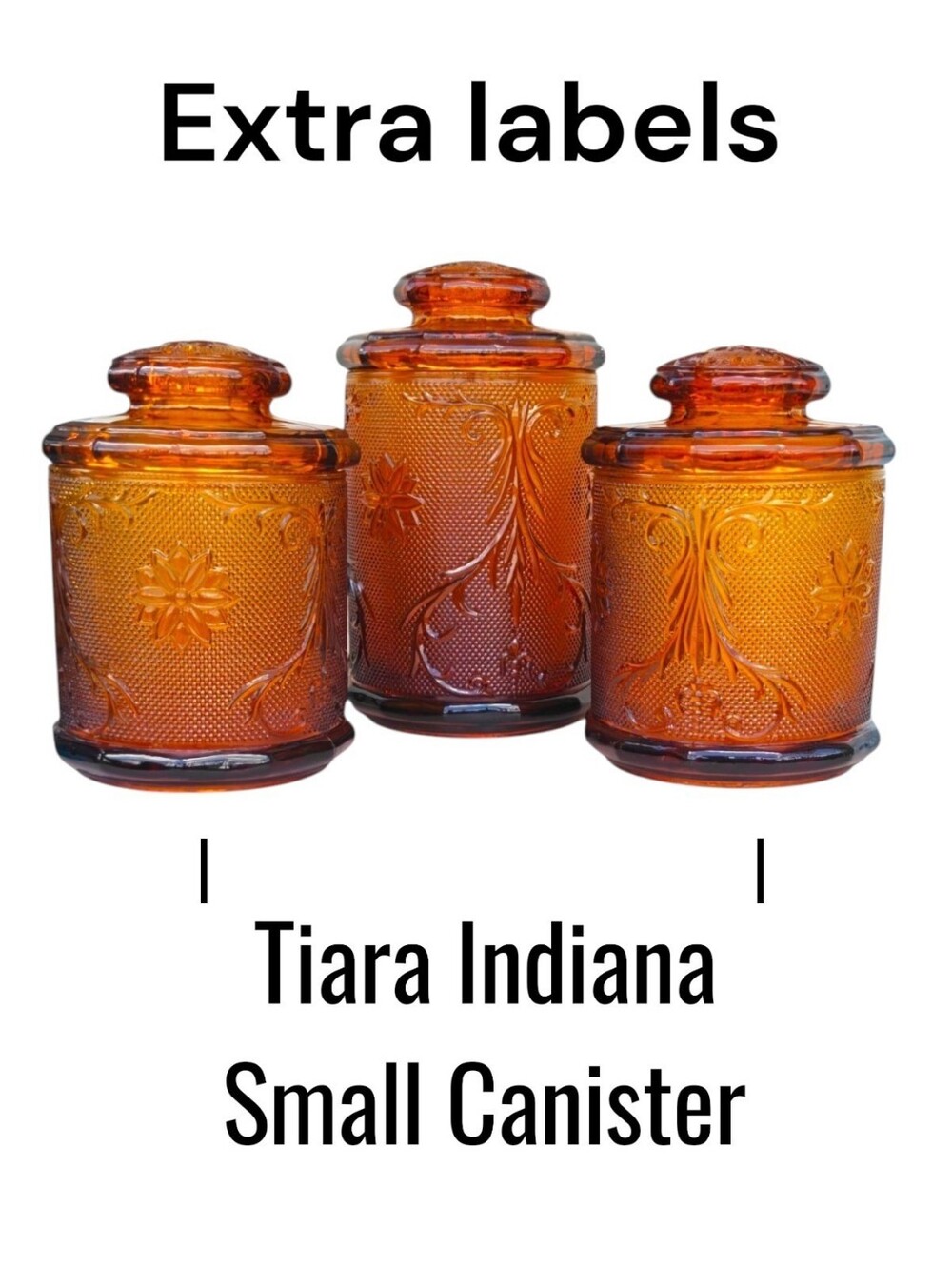 Extra label For Small Indiana Glass Canisters (X2)